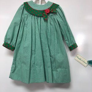 Christmas Dress Green White Red 18 month NWT